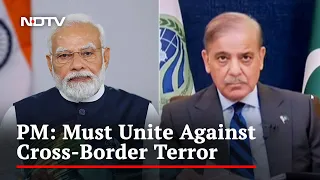 PM Modi's Strong Message On Terrorism In Presence Of Pak PM Shehbaz Sharif