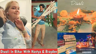 NOMAD SHUBHAM NASTYA AND BRAYDEN CELEBRATE DIWALI IN INDIA SHUBHAM HOME #nomadshubham #nastya #bihar