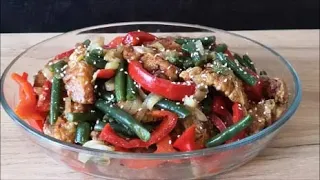 Тёплый салат с курицей без майонеза ВКУСНЫЙ СЫТНЫЙ САЛАТ