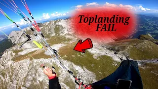 How to definitly NOT topland a paraglider | CRASH