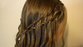 Scissor Twist Waterfall Braid Hairstyle