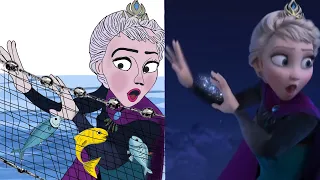 Let it go frozen - funny drawing meme | Frozen | Elsa cartoon drawing 😂