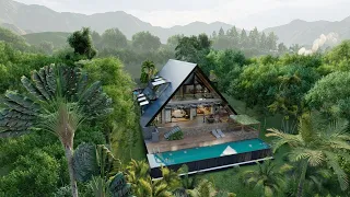 Iconic Design #19 A frame house design, Tropical House Design, Beautiful House Design, Forest House