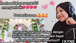 Duet ngaji Syamsuri Firdaus dengan istrinya diatas pelaminan bikin baper seluruh undangan|Reaction!