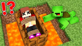 What If JJ Dies in Lava in Minecraft? - Maizen JJ and Mikey 100 days Family
