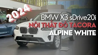 Đánh Giá BMW X3 sDrive20i 2024 Màu Trắng nội thất màu Đỏ Tacora Red | Hotline 0913.888.664