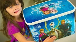 HUGE Frozen Surprise Bucket Filled with Disney Princess Toys and Surprise Toys Kinder Playtime