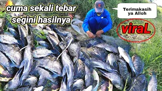 Viral..‼️cuma sekali tebar hasilnya sebanyak ini..😱 || Rekor jala ikan di Taiwan hasilnya waoo...