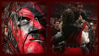 Kane w/ Paul Bearer Assaults Fan & Destroys The Timekeeper! 3/2/98