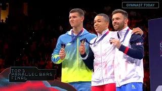 Top 3 in Parallel Bars Final - 2022 Munich European Championship - Men's Artistic Gymnastics