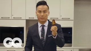 BD Wong Teaches You How to Eat a Chicken Wing | GQ