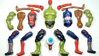 Merakit Mainan Hulk Smash Vs Spider-Man Vs Captain America Vs Siren Head ~ Avengers