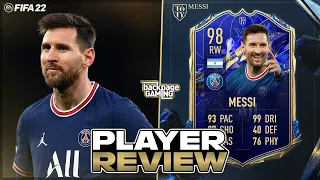 TOTY MESSI THE GOAT! 🐐 98 TOTY Lionel Messi Player Review! | FIFA 22