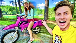 Surprising Liz with a Dirt bike!!