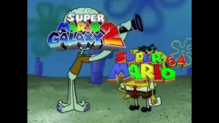 Super Mario Galaxy 2 vs Super Mario 64 Music (SpongeBob Wrong Notes)