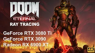 Сравнение GeForce RTX 3090, GeForce RTX 3080 Ti, Radeon RX 6900 XT в DOOM Eternal Ray Tracing 4K