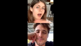 Alexandra Daddario and Diego Boneta / Instagram Live (05/04/20)