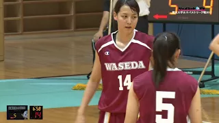 関東大学女子バスケ2017リーグ戦、白鴎大学vs早稲田大学