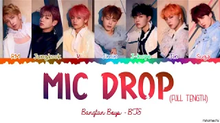 [Full Length Edition] BTS  - MIC Drop (Steve Aoki Remix) Lyrics [Color Coded Han_Rom_Eng]