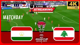 ⚽ Tajikistan vs Lebanon live AFC Asian Cup Qatar 2023 #Watchalong Football live Gameplay