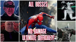 Spider-Man VS ALL BOSSES - NO DAMAGE (ULTIMATE DIFFICULTY) | Marvel's Spider-Man Remastered