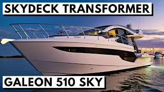 GALEON 510 SKY MOTOR YACHT TOUR / Skydeck Coastal Cruiser Liveaboard Luxury Power Yacht