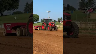 🚜Getting the track ready at the Shippensburg Fair! #kioti #fair #pa #tractor #tractorpulling