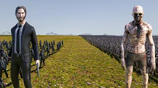 100 JOHN WICK vs 2 MILLION ZOMBIES - Ultimate Epic Battle Simulator 2 UEBS 2