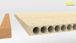 hollow particle board production