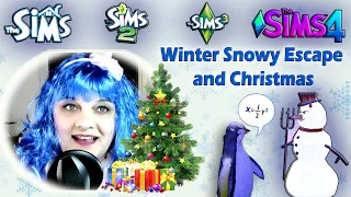 Sims 1 vs Sims 2 vs Sims 3 vs Sims 4 Winter ❄️ Snowy Escape and 🎄Christmas