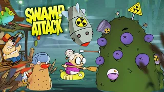 Скинул ЯДЕРНУЮ БОМБУ на БОССА в игре про болотную атаку Swamp Attack