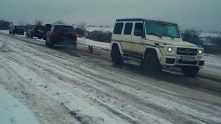 Mercedes G class VS Toyota VS Nissan VS BMW VS Range Rover VS Lexus & more - Tug of War Battle