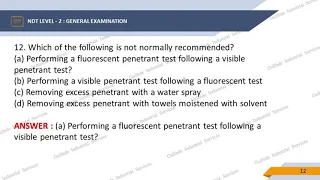 Liquid Penetrant Testing : Level - 2 : General Exam - Question & Answer - gulfnde.in