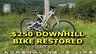 $250 Downhill Bike | Budget Mountain Bike Restoration Part 2:   Restoring a Vintage Downhill Bike.