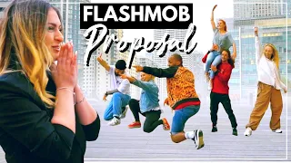 Girlfriend almost WALKED AWAY from her own proposal | Albanian inspired Flash Mob