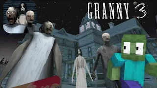 Monster School : GRANNY 3 CHALLENGE - Horror Minecraft Animation