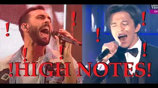 MALE SINGERS HITTING HIGH NOTES!! PT2