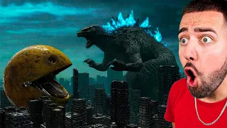 GODZILLA vs PACMAN FILMÉ DANS LA VRAIE VIE ! VIDÉO SECRET DÉFENSE ! 😰❌