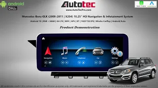 AutoTecPro Mercedes-Benz GLK X204 10.25" HD Android Screen Navigation CarPlay Android Auto WIFI BT