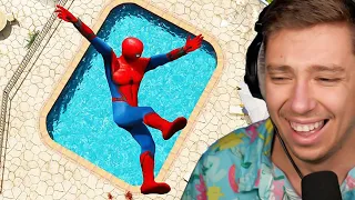 Reacting To INSANE GTA 5 Spiderman Fails