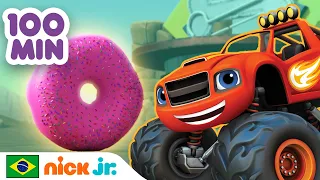 Patrulha Canina e Blaze e os Monster Machines | 1 HORA de momentos de comidas GIGANTES! | Nick Jr