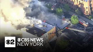 Video shows crews battling massive fire at Brooklyn supermarket