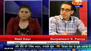 TV84 NEWS 03/21/2014 Part.2 Interview with Gurpatwant Singh Pannu (Founder: Sikhs For Justice)