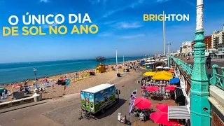 FOMOS DE TREM PARA A PRAIA MAIS BONITA DA INGLATERRA - BATE E VOLTA EM BRIGHTON