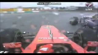 Formula 1 2013 Malaysia Grand prix Alonso and Vettel crash