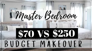 SMALL MASTER BEDROOM MAKEOVER ON A BUDGET | MODERN FARMHOUSE MASTER BEDROOM |  DECORATING IDEAS