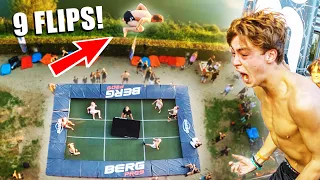 WORLD’S FIRST NONUPLE FLIP ON TRAMPOLINE! *9 FLIPS*