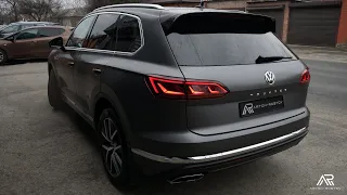 VW TOUAREG в нестандартном цвете! Матовая пленка с сатиновым эффектом! Защита и тюнинг совместимы !?