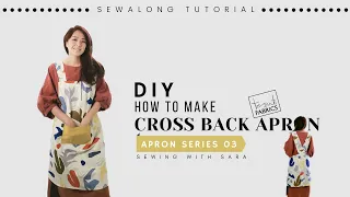 Cross Back Apron from Tessuti Fabrics | Sewing Therapy's Sew Along Tutorial