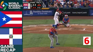 Puerto Rico Vs. Dominican Republic Game 6 Full Highlights | 2023 World Baseball Classic